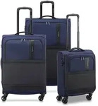 Roncato Metropolitan 4 Rollen Kofferset 3-teilig mit Dehnfalte blau