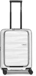Bergpfeil Travel 4 Rollen Kabinentrolley 55 cm Laptopfach mit Dehnfalte weiss