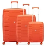 Roncato Skyline 2.0 4 Rollen Kofferset 3-teilig mit Dehnfalte orange