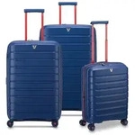 Roncato B-Flying Move 4 Rollen Kofferset 3-teilig mit Dehnfalte blau