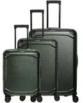 Travelite Millennium 4 Rollen Kofferset 3-teilig mit Dehnfalte gr&uuml;n