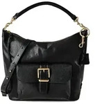 Marc O'Polo Schultertasche Leder 34 cm schwarz