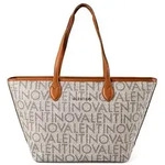 Valentino Logo Shopper Tasche 50 cm braun