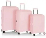 Heys AirLite 4 Rollen Kofferset 3-teilig mit Dehnfalte rosa