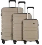 d&n Travel Line 4100 4 Rollen Kofferset 3-teilig grau