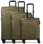 American Tourister Nitestream 4 Rollen Kofferset 3-teilig mit Dehnfalte oliv