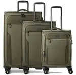 d&n Travel Line 9704 4 Rollen Kofferset 3-teilig mit Dehnfalte oliv