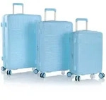 Heys Pastel 4 Rollen Kofferset 3-teilig mit Dehnfalte blau