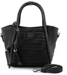 FredsBruder Layer Mini Bag Schultertasche Leder 17 cm schwarz