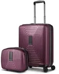 Redolz Essentials 14 Kofferset 2 tlg. Kabinentrolley mit Dehnfalte & Beautycase...