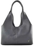Coccinelle Nell Schultertasche Leder 39 cm grau