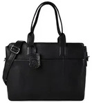 Burkely Soft Skylar Shopper Tasche Leder 40 cm Laptopfach schwarz