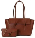 Coccinelle Beat Schultertasche Leder 33 cm braun
