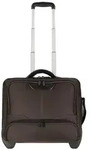 Dermata 2 Rollen Businesstrolley 41 cm Laptopfach braun