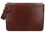Leonhard Heyden Cambridge Messenger Leder 38 cm Laptopfach braun