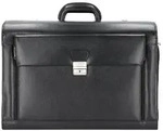 Alassio Pilotenkoffer Leder 49 cm Laptopfach schwarz
