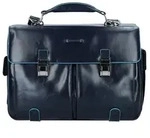 Piquadro Blue Square Aktentasche Leder 43 cm Laptopfach blau