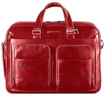 Piquadro Blue Square Aktentasche III Leder 39 cm Laptopfach rot