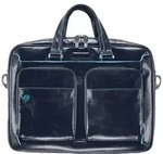 Piquadro Blue Square Aktentasche III Leder 39 cm Laptopfach blau