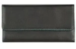 Mywalit Tri-fold Zip Wallet Geldb&ouml;rse Leder 17 cm schwarz