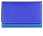 Mywalit Medium Tri-fold Geldb&ouml;rse I Leder 14 cm blau