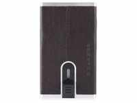 Piquadro Black Square Kreditkartenetui RFID Leder 6 cm dark brown