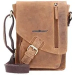 Greenburry Vintage Umh&auml;ngetasche Leder 18 cm braun