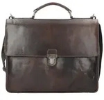 Leonhard Heyden Roma Aktentasche Leder 39 cm Laptopfach braun
