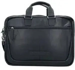 The Chesterfield Brand Wax Pull Up Aktentasche Leder 40 cm Laptopfach schwarz