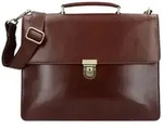 Leonhard Heyden Cambridge Aktentasche Leder 40 cm Laptopfach braun