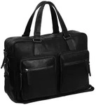 The Chesterfield Brand Wax Pull Up Aktentasche Leder 43 cm Laptopfach schwarz