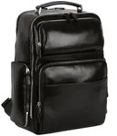 Leonhard Heyden Cambridge Rucksack Leder 42 cm Laptopfach schwarz