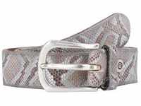 b.belt Gürtel Leder braun- metallic 80 cm
