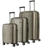 Travelite Air Base 4-Rollen Kofferset 3tlg. goldfarben
