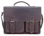 Greenburry Aktentasche Leder 39 cm braun