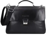 bugatti Romano Aktentasche Leder 40 cm Laptopfach schwarz