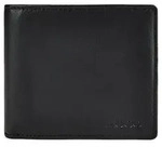 Hugo Subway Geldb&ouml;rse Leder 12 cm schwarz