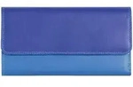 Mywalit Tri-fold Zip Wallet Geldb&ouml;rse Leder 17 cm blau