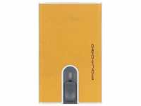 Piquadro Black Square Kreditkartenetui RFID Leder 6 cm yellow