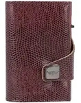 Tru Virtu Click & Slide Kreditkartenetui RFID Leder 6,5 cm braun