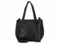 Cowboysbag Big Croco Belfield Handtasche Leder 21 cm black