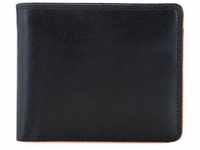 Mywalit Geldbörse RFID Leder 11 cm black/orange
