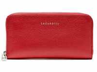Lazarotti Milano Leather Geldbörse Leder 20 cm red