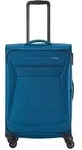 Travelite Chios 4 Rollen Trolley 67 cm mit Dehnfalte petrol