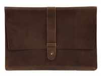 Buckle & Seam Aspen Laptophülle Leder 33 cm brown