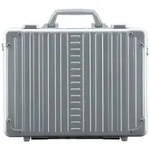 Aleon Attache Aktenkoffer 38 cm Laptopfach silberfarben