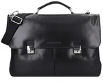 bugatti Romano Messenger Leder 44 cm Laptopfach schwarz bugatti Romano Messenger Leder 44 cm Laptopfach schwarz