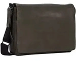 Leonhard Heyden Den Haag Messenger Leder 31 cm oliv