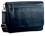 Leonhard Heyden Montreal Messenger Leder 36 cm blau