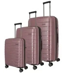 Travelite Air Base 4-Rollen Kofferset 3tlg. lila